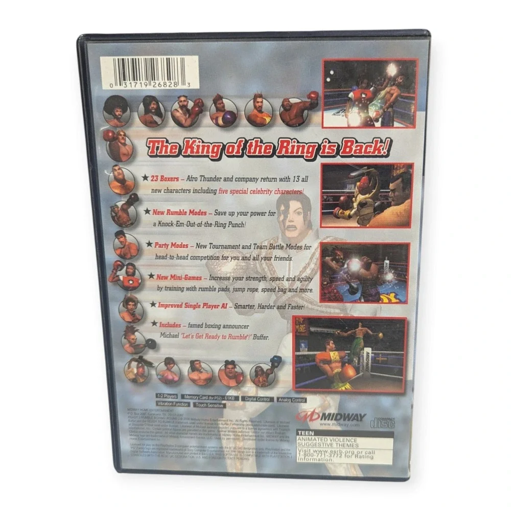 Midway Ready 2 Rumble Boxing Round 2 Sony PlayStation 2 PS2 CIB Complete